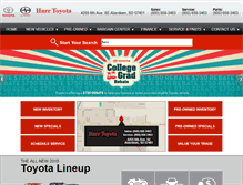 Tablet Screenshot of harr-toyota.com